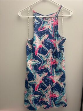 Lilly Pulitzer Margot swing dress in "Indigo Star Struck" starfish print